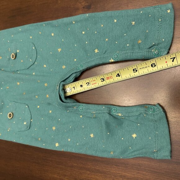 NWT Jessica Simpson Green Romper w/Gold Stars Size 3-6 Months - Picture 14 of 14